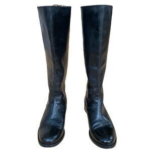 Frye Women's Melissa Leather Riding Knee High Boot Button Back Zip Size 6.5B